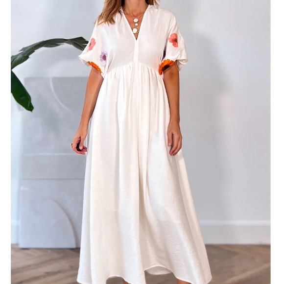 ANNA KAY Klo Midi Dress Backless Dress with Floral Accents size medium - Picture 5 of 15